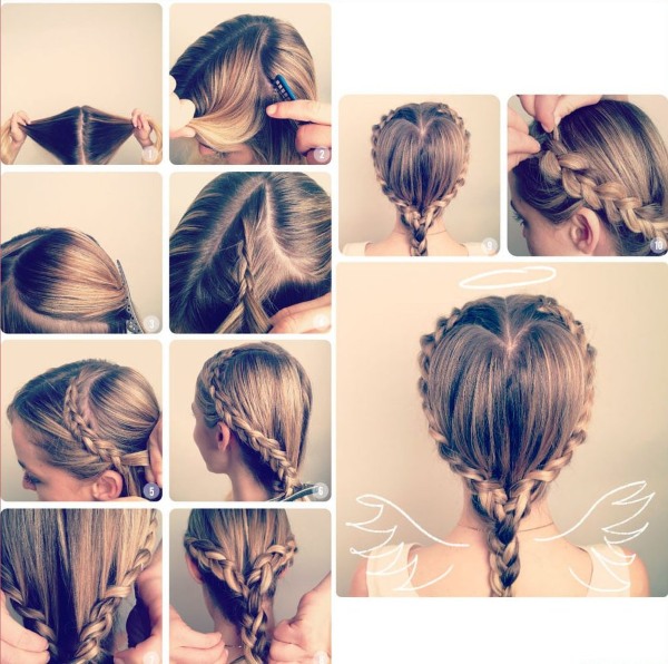 Coiffures pour cheveux longs étape par étape.Photo de belles coupes de cheveux simples avec et sans frange, soirée et mariage