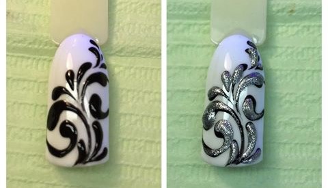 Monogrammes sur les ongles étape par étape. Design, comment dessiner du gel avec du vernis, des points, un schéma pour les débutants. Une photo