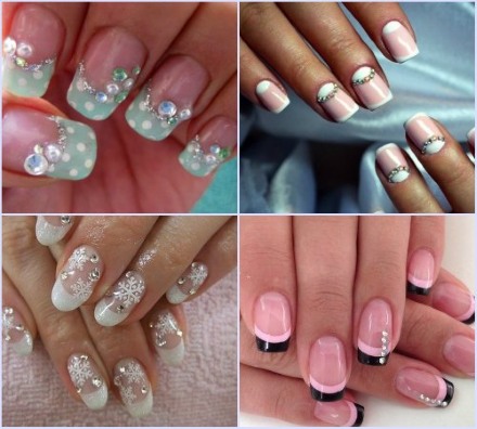 Conception avec des strass sur les ongles. Photos sur les mains, les pieds, comment fixer correctement et magnifiquement le gel avec du vernis. Idées et nouveautés de manucure