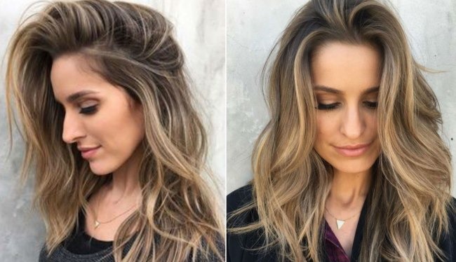 เน้นผมสีบลอนด์อ่อนปานกลางสั้นและยาว เทคนิคการย้อมสีบลอนด์ขี้เถ้าย้อนกลับแคลิฟอร์เนียมืด รูปภาพ