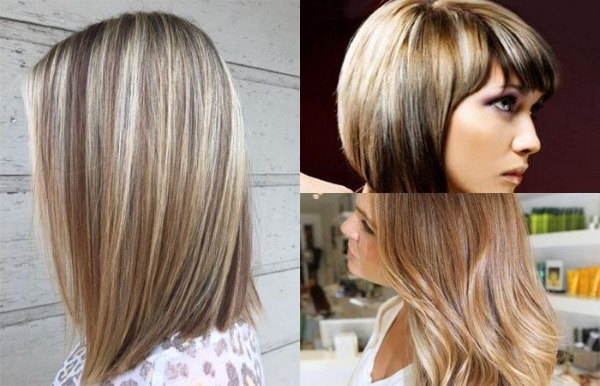 เน้นผมสีบลอนด์อ่อนปานกลางสั้นและยาว เทคนิคการย้อมสีบลอนด์ขี้เถ้าย้อนกลับแคลิฟอร์เนียมืด รูปภาพ