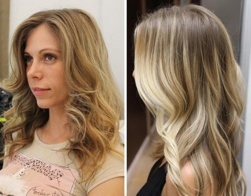 เน้นผมสีบลอนด์อ่อนปานกลางสั้นและยาว เทคนิคการย้อมสีบลอนด์ขี้เถ้าย้อนกลับแคลิฟอร์เนียมืด รูปภาพ