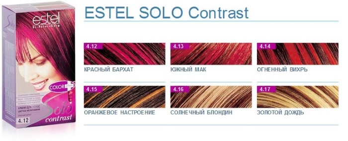 Peinture Estelle.Palette de couleurs, photo de cheveux: numéros, noms des nuances de toutes les séries: Deluxe, Blond, Essex, Princess, Couture, Newton