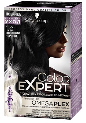Teinture capillaire Color Expert Schwarzkopf. Palette de couleurs avec photo: oméga, blond froid