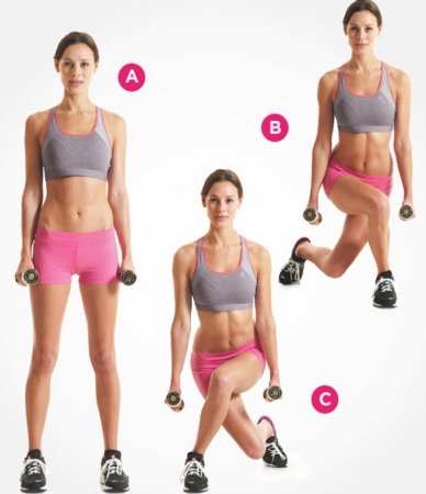 Programme d'entraînement avec haltères pour tous les groupes musculaires.Plan d'entraînement pour les filles