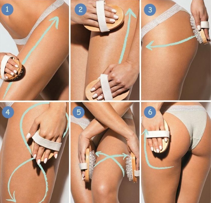Masser avec une brosse sèche pour la cellulite. Comment faire, diagramme, techniques