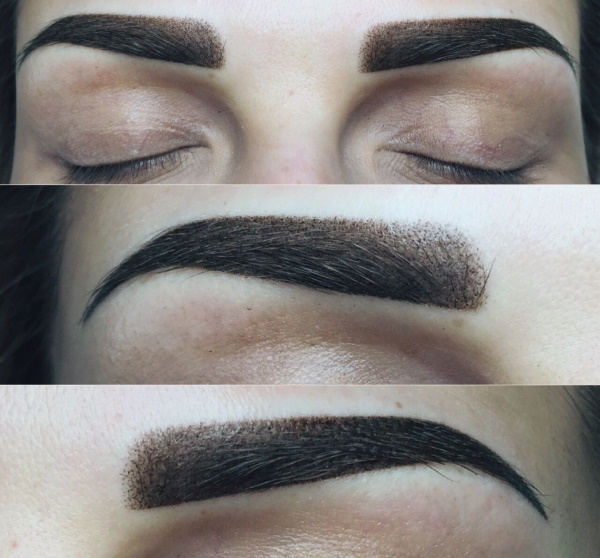 Correction du maquillage permanent des sourcils. Comment est la guérison, le soin